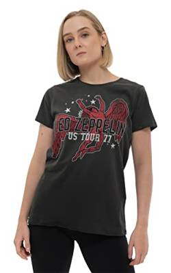 Amplified Led Zeppelin US Tour 77 Icarus Womens T-Shirt (M) von Amplified