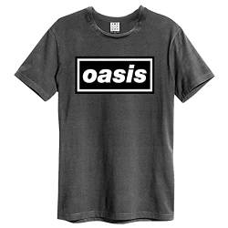 Amplified Logo T-Shirt Oasis Damen, Kohle, Medium von Amplified