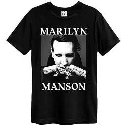 Amplified Marilyn Manson Fists Unisex-T-Shirt, Größe S, Schwarz, schwarz / weiß von Amplified
