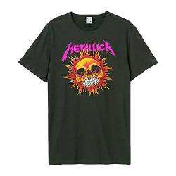Amplified Neon Sun T-shirt Metallisch Erwachsene Unisex, Kohle, Medium von Amplified