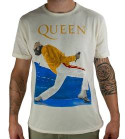 Amplified Queen Collection - Freddie Mercury Triangle Männer T-Shirt altweiß XXL von Amplified