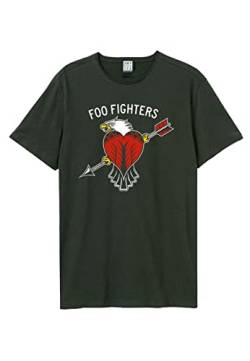 Amplified Unisex Tee - FOO Fighters - Eagle Tattoo, Charcoal, XXL von Amplified
