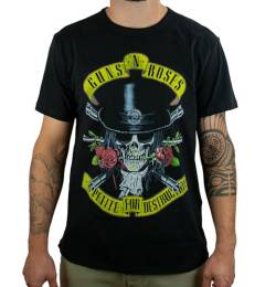 Amplified Unisex Tee - Guns N Roses - Top Hat Skull, Black, L von Amplified