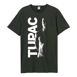 Amplified Unisex Tee Tupac Shakur - Charcoal, L von Amplified