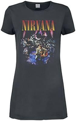 Nirvana Amplified Collection - Live In NYC Frauen Kurzes Kleid Charcoal M von Amplified