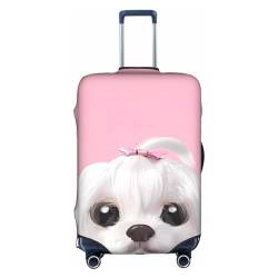 Amrole Gepäckabdeckung, Kofferabdeckung, Protektoren, Gepäckschutz, passend für 45,7 - 76,2 cm (18 - 3, Hübscher Malteser-Hund, L von Amrole