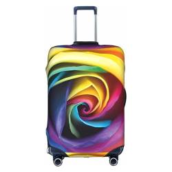 Amrole Gepäckabdeckung, Kofferabdeckung, Protektoren, Gepäckschutz, passend für 45,7 - 76,2 cm große Gepäck, reflektierend, quadratisch, Regenbogen-Rosen, M von Amrole