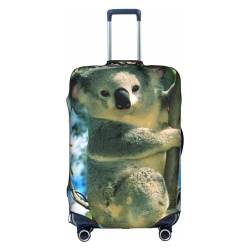 Amrole Gepäckabdeckung, Kofferabdeckung, Protektoren, Gepäckschutz, passend für 45,7 - 76,2 cm große Gepäck, schwarz-weiße Kühe, Bär Koala, L von Amrole