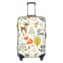 Gepäckabdeckung, Kofferabdeckung, Protektoren, Gepäckschutz, passend für 45,7 - 76,2 cm große Gepäck, Waldtiere, Woodland Animal, XL von Amrole