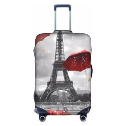 Gepäckabdeckung, Kofferabdeckung, Protektoren, Gepäckschutz, passend für 45,7 - 76,2 cm große Gepäck, lustige Frösche, Eiffelturm mit rotem Schirm, M von Amrole