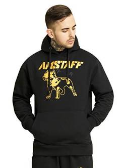 Amstaff Logo 2.0 Hoodie - schwarz/weiß (XL) von Amstaff