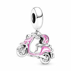 Amuefer Barbie Motorcycle Charms für Armbänder 925 Sterling Silber Travel With Car Anhänger Schmuck Geschenk Für Freund von Amuefer