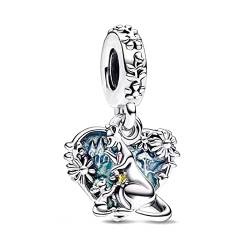 Amuefer Kangaroo Mother & Daughter Charms für Bracelets Armbänder 925 Sterling Silber mit Cubic Zirkonia Anhänger für Muttertag Halsketten Geburtstag Weihnachten Schmuck Geschenke für Frauen von Amuefer