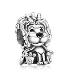 Amuefer Lion Charms für Armbänder 925 Sterling Silber mit Cubic Zirkonia Bead für Halsketten Geburtstag Weihnachten Schmuck Geschenke für Frauen Mädchen von Amuefer