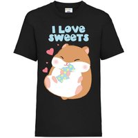 Amufun Coroham Coron I Love Sweets Kinder Shirt schwarz von Amufun