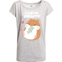 Amufun Coroham Coron I Love Sweets Loose Shirt female grau meliert von Amufun