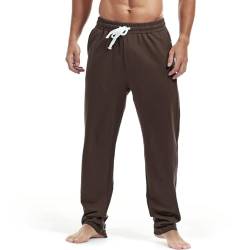 Amy Coulee Jogginghose Herren Baumwolle Sporthose (Schokolade Braun, XL) von Amy Coulee