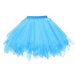 AmyGline Damen Tüllrock 50er Rockabilly Rock Petticoat Tutu Unterrock Kurz Ballett Blase Tanzrock Tanzkleid Ballkleid Abendkleid Karneval Party Kostüm von AmyGline