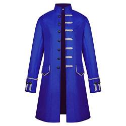 AmyGline Herren Mantel langärm Mode Retro Steampunk Smoking Herren Uniform Kleid-Herren Mantel Frack Jacke Gothic Gehrock Uniform Kostüm Praty Outwear von AmyGline