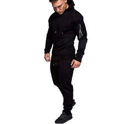 AmyGline Herren Overall Jumpsuit,One Piece Kapuzenpullover Norweger Onesie Anzug Einteiler Playsuit Strampelanzug Sportanzug Trainingsanzug Jogginganzug Sweat Jumpsuits Sweatshirt Hose Set für Männer von AmyGline