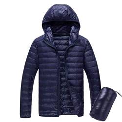 AmyGline Jacke Herren Winterjacke Steppjacke Ultraleicht Warme Daunenjacke mit Tragetasche Kapuzenjacke Outdoorjacke Sportjacke Übergangsjacke von AmyGline