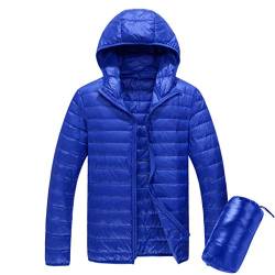 AmyGline Jacke Herren Winterjacke Steppjacke Ultraleicht Warme Daunenjacke mit Tragetasche Kapuzenjacke Outdoorjacke Sportjacke Übergangsjacke von AmyGline