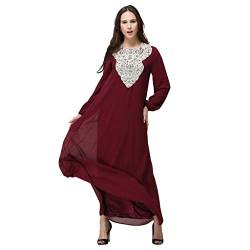 AmyGline Muslimische Kleider Damen islamische Kleider Lang Kleid Maxikleid Doppelschicht Lose Robe Kleid Muslim Arab Kleid Dubai Kaftan Ramadan Kleider Gebet Kleid von AmyGline