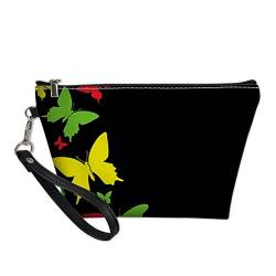 Amzbeauty Kosmetiktasche für Damen, Faultierpferd, Ananas, PU-Leder, Geldbörse, Kulturbeutel, Reise-Make-up-Tasche mit Griff, Reißverschluss, Aufdruck 16 von Amzbeauty