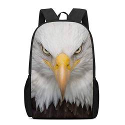 Cooler 3D Adler Rucksack 17,3 Zoll Bookbag Schulrucksack für Grundschule oder Mittelschule Jungen und Mädchen von Amzbeauty