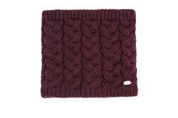 AnJuHoPa Strick Halswärmer Neckwarmer Schlauchschal Loop Schal Strick-Schal gefüttet mit Polar Fleece Unisex Burgundy von AnJuHoPa