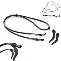 AnaTI Brillenband, Universal Brillenkette, Einstellbarer Brille Cord für Damen und Herren mit 1 Paar Brillenbügel von AnaTI