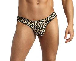 Anais for Men Herren String Tanga mit Leopard Muster Männer Slip Blickdicht hochelastisch M von Anais for Men