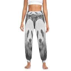 Anantty Damen Yogahose Aquarell Panda Druck Haremshose Dance Hosen Harem Yoga Pilates Hosen von Anantty