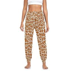 Anantty Damen Yogahose Tier Giraffe Haut Druck Haremshose Dance Hosen Harem Yoga Pilates Hosen von Anantty