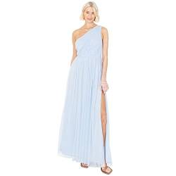 Anaya With Love Damen Womens Ladies Maxi One Cold Shoulder Dress Slit Split Sleeveless Prom Wedding Guest Bridesmaid Ball Evening Gown Kleid, Light Blue, 38 EU von Anaya with Love