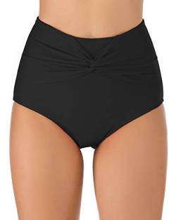 Ancaiqi Damen Badeshorts, Hoher Taille Bauchweg Bikinihose, Damen Wassersport Badeshorts, UV Schutz Schwimmshorts Boardshorts Strand Rock Mit Integrierter Hose von Ancaiqi