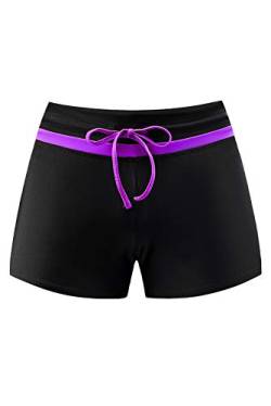 Ancaiqi Damen Wassersport Badeshorts UV Schutz Schwimmshorts Boardshorts Strand Rock Mit Integrierter Hose von Ancaiqi