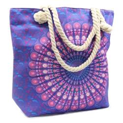Seilgriff, Mandala-Tasche, Violett/Blau von Ancient Wisdom