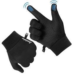 Andake Touchscreen Funktion, leicht weich dünn warm, Innenhandschuhe Fahrradhandschuhe Laufhandschuhe Fitness Winterhandschuhe Laufen Fahrrad Handschuhe Softshell Liner Damen Herren von Andake