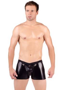 Erotischer, schwarzer wetlook Herren BoxerShort/glänzender Männer Lack Short dehnbar (XXL/XXXL) von Andalea