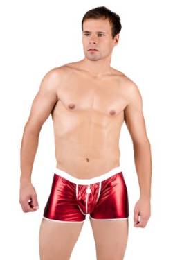 Glänzender, roter Herren Boxershort/dehnbarer Herren wetlook Short Slip (S/M) von Andalea