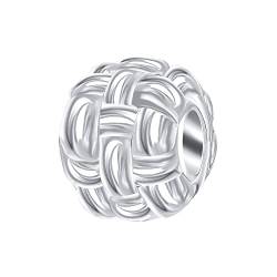 Andante-Stones Silber Bead Weave Element Kugel für European Beads + Organzasäckchen von Andante-Stones