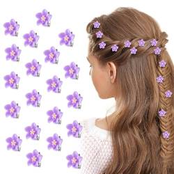 Andibro Kleine Blumen Haarspangen, 20 Stück Mini Lilien Haarspange niedliche kleine Haarnadel kurze Haarnadel dekorative modische Metallklammer Haarschmuck für Frauen Mädchen Teenager Geschenke(Lila) von Andibro