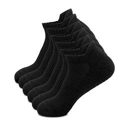 Andiker 3 Paar Sportsocken Herren und Damen, Fußballsocken Atmungsaktiv Weich Sneaker Socken (Schwarz) von Andiker