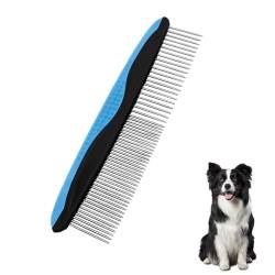 Andiker Kamm des Hundes und Katzen, Metallgrooming Comb für große, mittlere und kleine Katzen Tiere (Blau) von Andiker