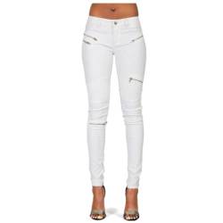 Andiwa Damen-Leggings aus Kunstleder, mit Reißverschluss, Push-Up-Oberteil, Stretch-Leggings, zierlich/normal/hoch von Andiwa