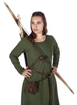 Andracor - Langes Mittelalter Unterkleid aus Baumwolle - Verkleidung - Kostüm - Wikinger, Fantasy & Cosplay - XXL - Grün von Andracor