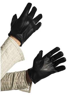 Andracor Robuste Handschuhe aus echtem Leder für verschiedene LARP-Charaktere - individuell einsetzbar für Mittelalter, Fantasy, Cosplay & Freizeit - Farbe: schwarz - Größe: L von Andracor