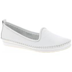 Andrea Conti 0027449 Damen Slipper Ballerinas Mokassins, Größe:39 EU, Farbe:Weiß von Andrea Conti