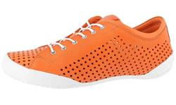 Andrea Conti 0345767 Damen Schnürschuhe Leder Halbschuhe, Größe:41 EU, Farbe:Orange von Andrea Conti